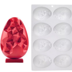 molde silicona 8 huevos origami diamante